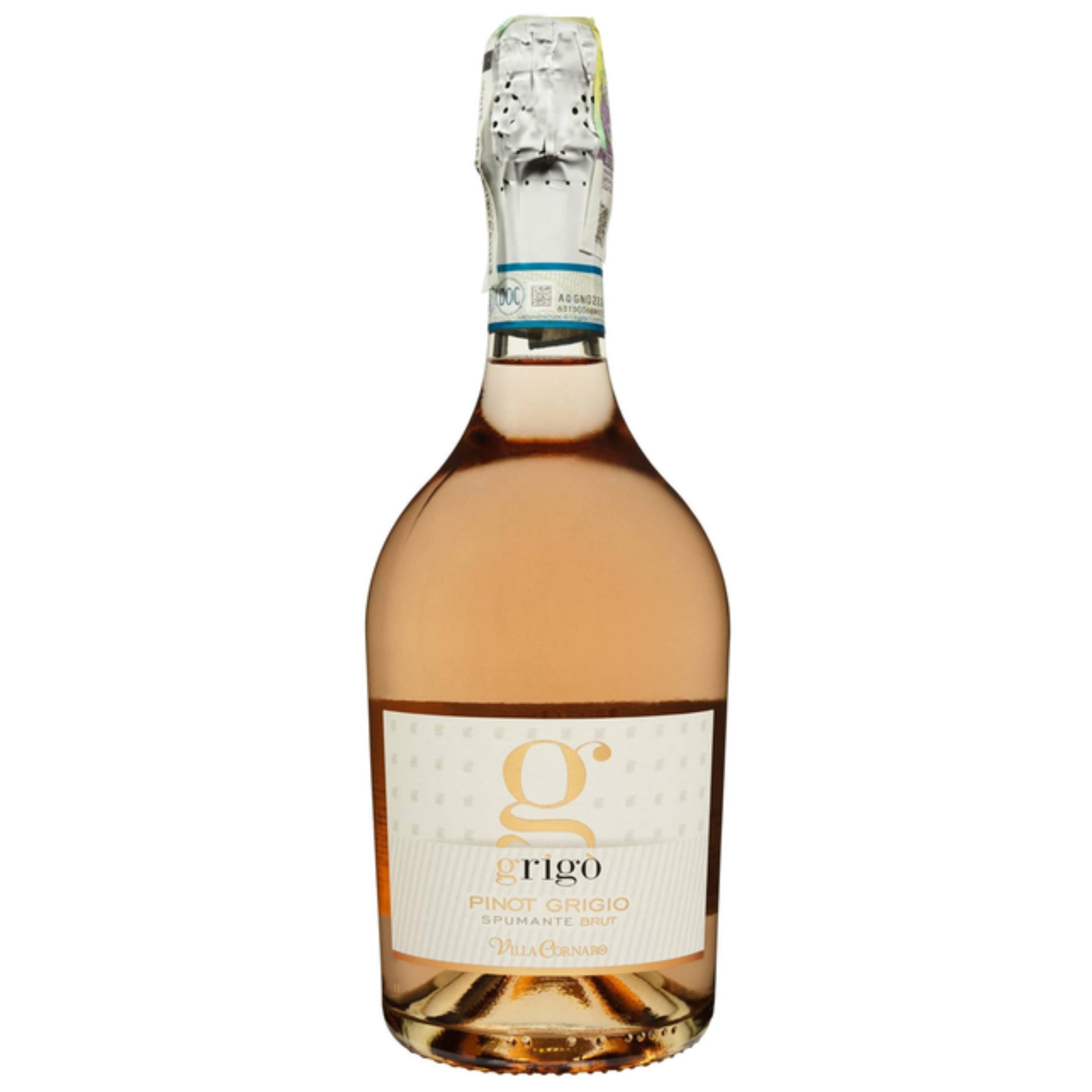 Вино ігристе Villa Cornaro Pinot Grigio Blush Brut сухе рожеве 12% 0.75 л  