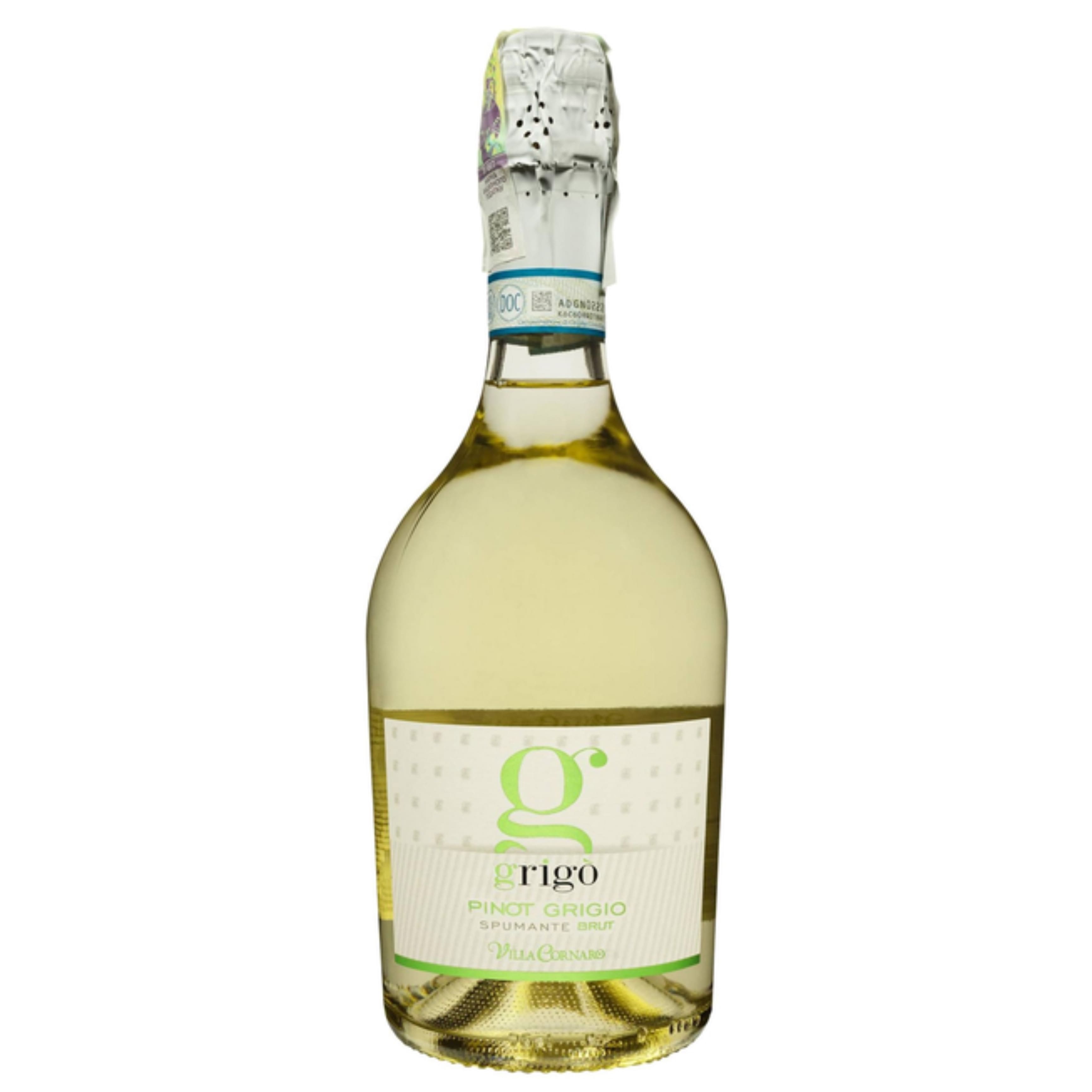 Вино ігристе Villa Cornaro Pinot Grigio Brut сухе біле 12% 0.75 л
