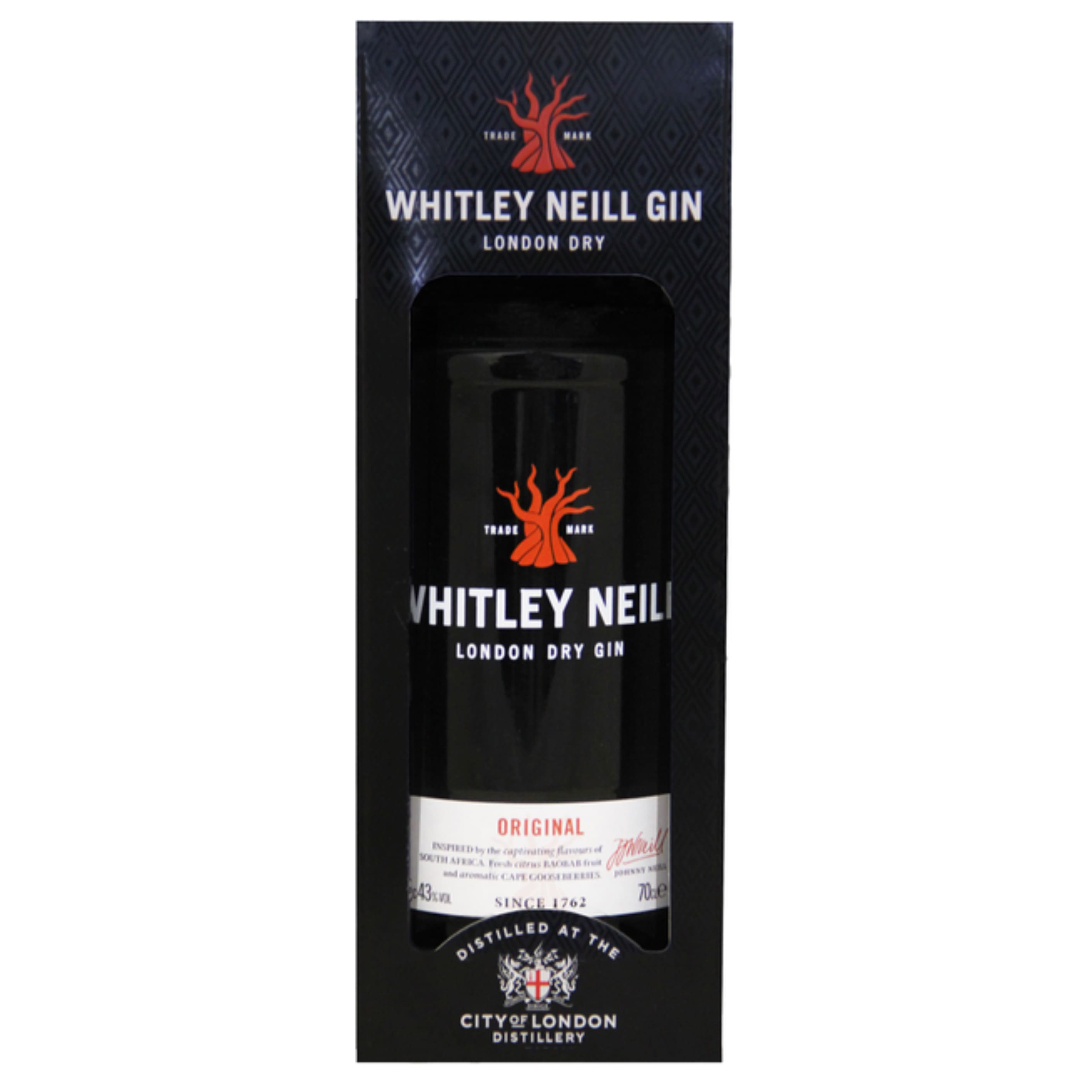 Джин Whitley Neill London Dry Gin 43% 0.7 л gift box
