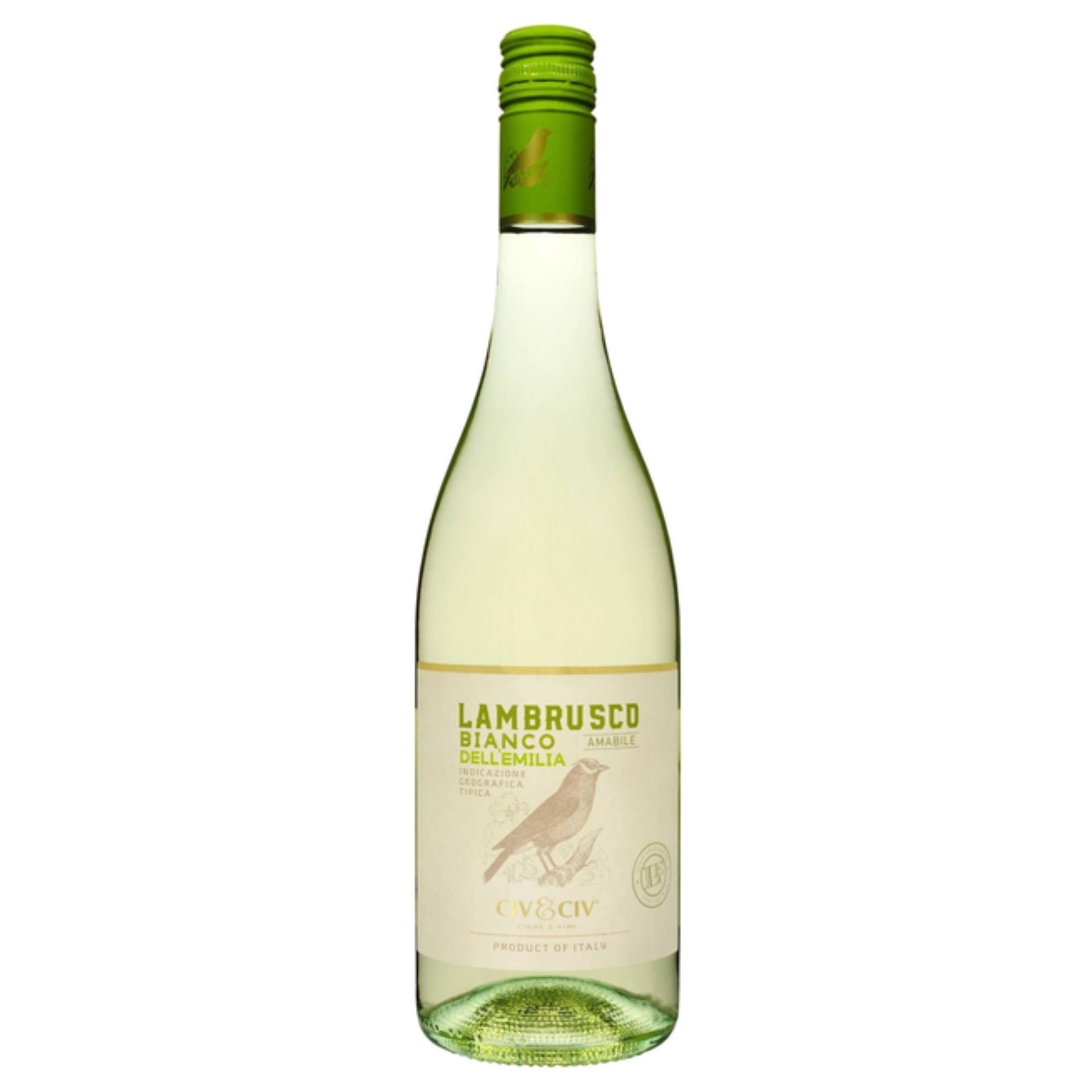 Вино н/ігр.Civ&Civ Lambrusco dell' Еmilia Bianco Amabile н/сол. біле 7.5% 0.75 л 