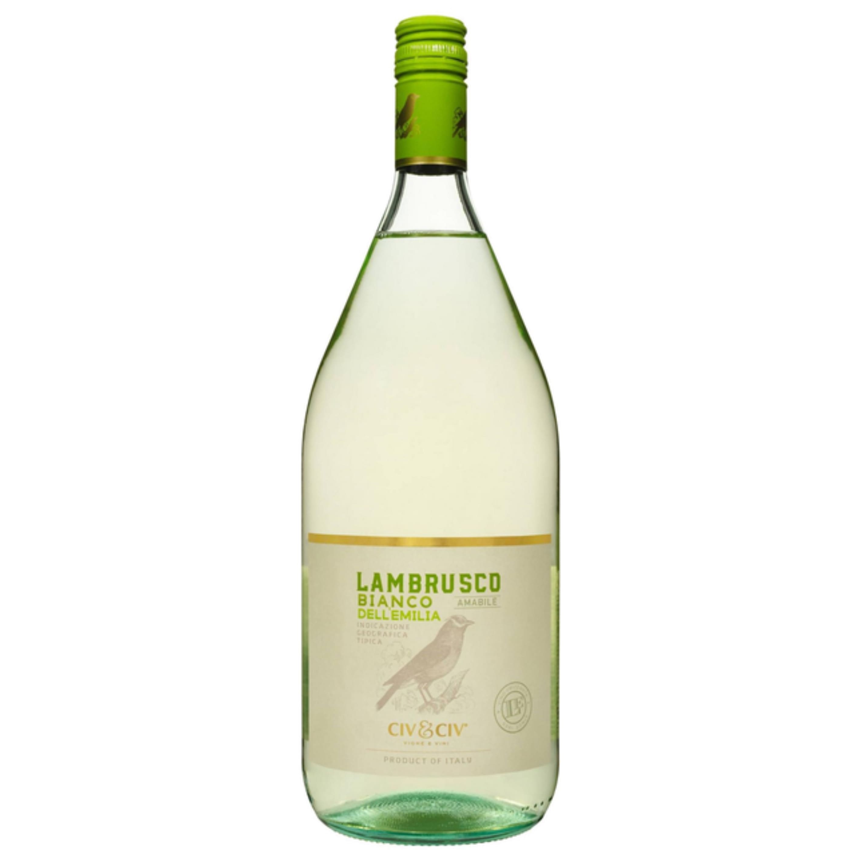 Вино н/ігр. Civ&Civ Lambrusco dell' Еmilia Bianco Amabile н/сол. біле 7.5% 1.5 л 