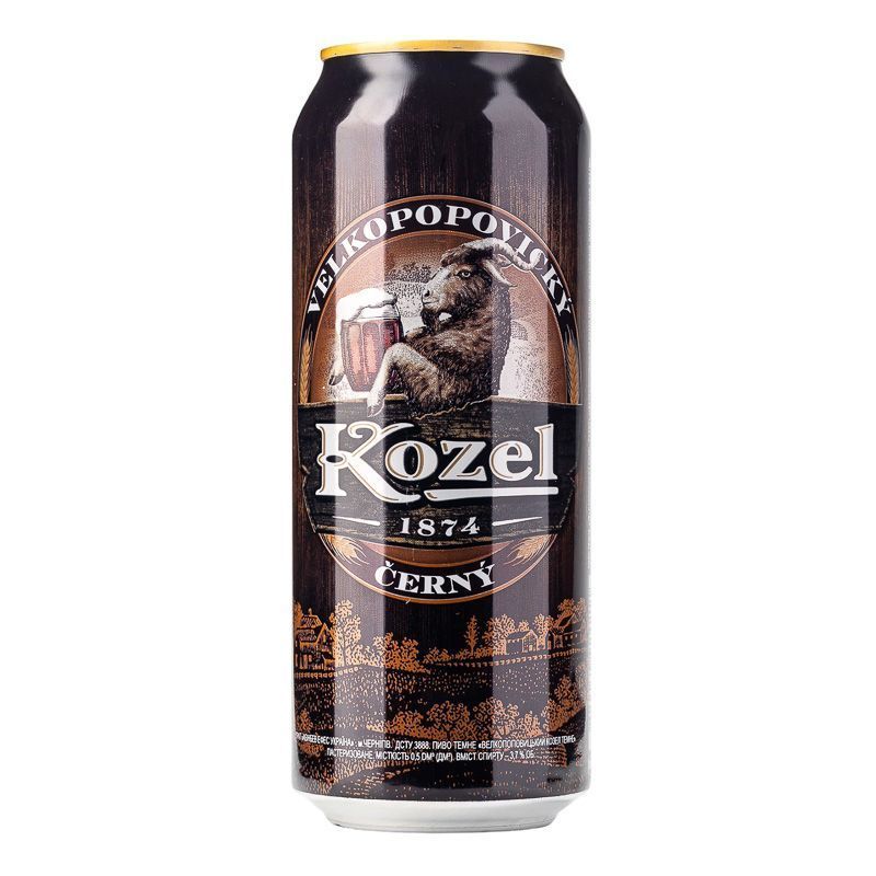 Пиво Velkopopovitsky Kozel темне 3.7% 0.5 л з/б