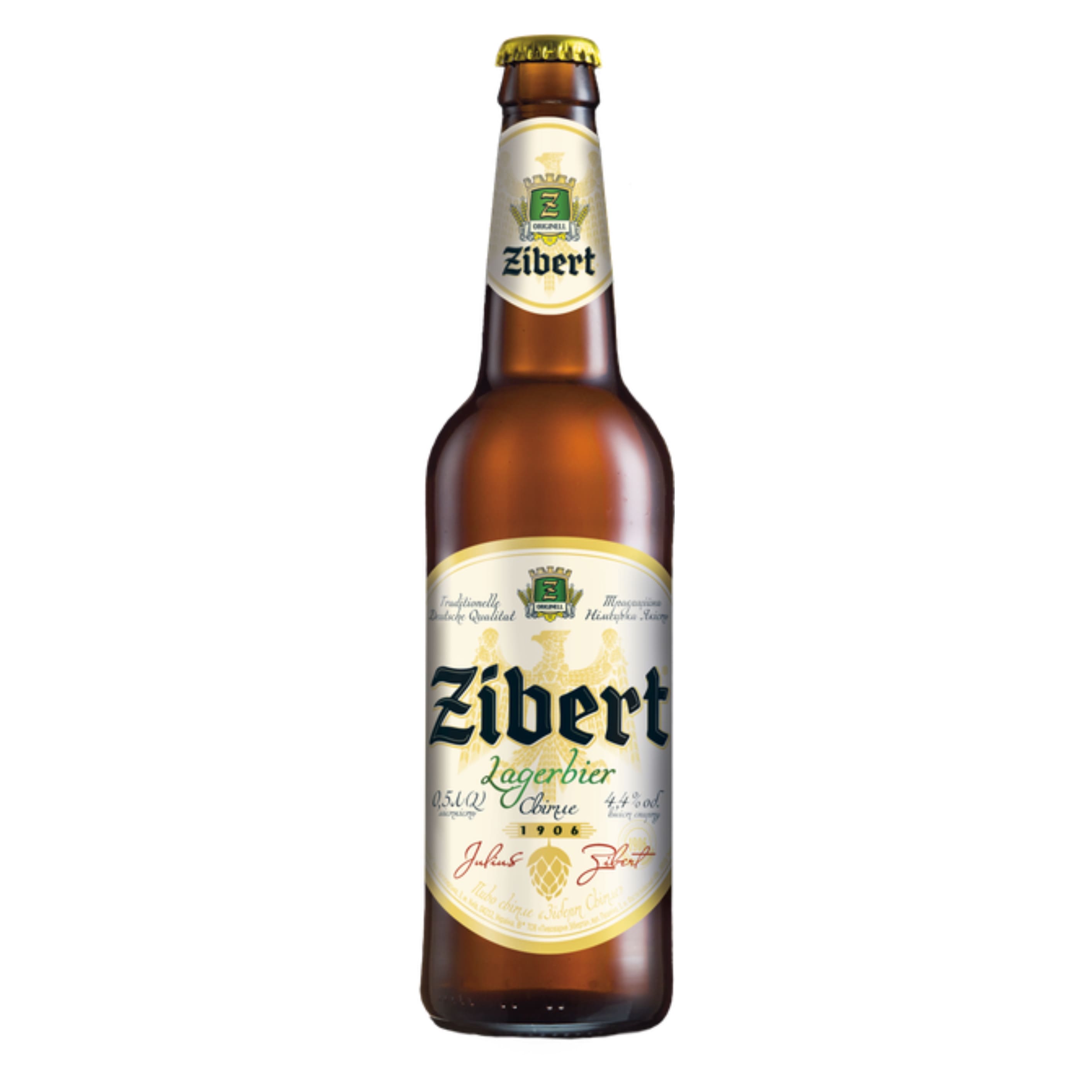 Пиво Zibert Lagerbier світле 4.4% 0.5 л скло