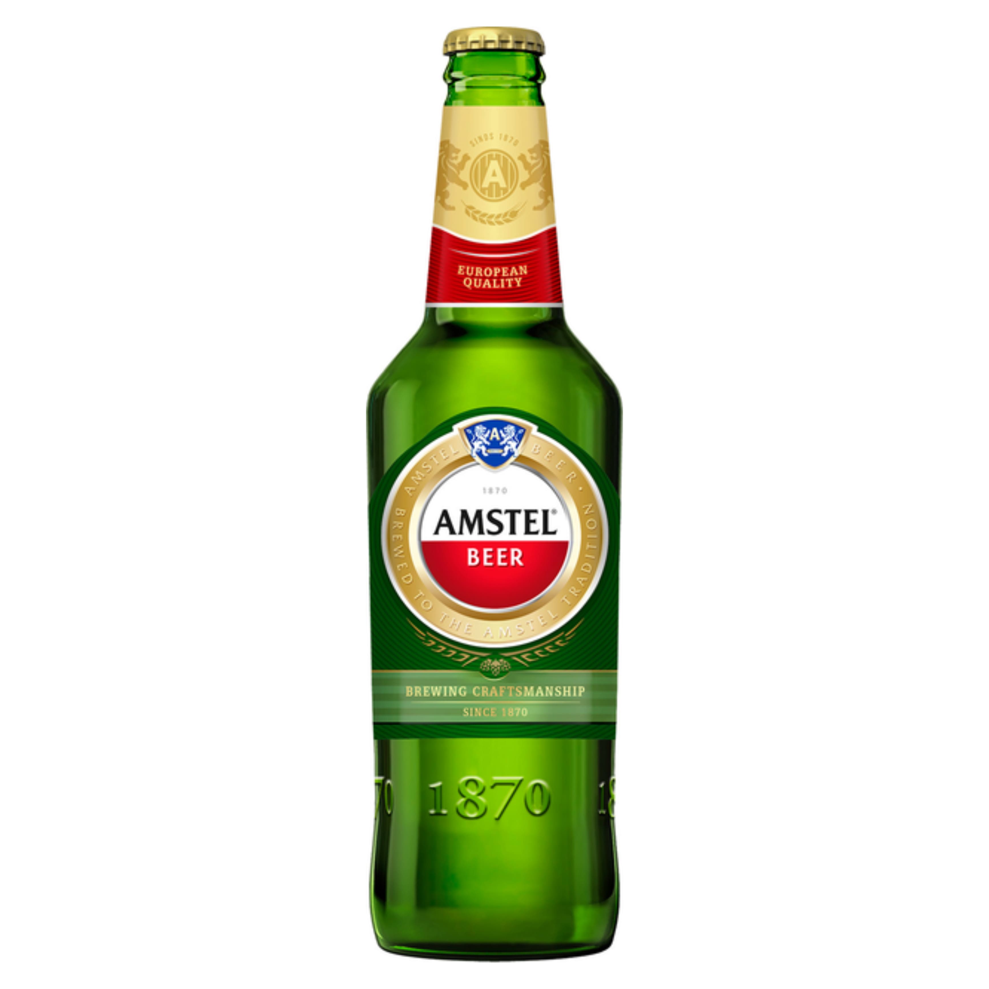 Пиво Amstel світле фільтр. 5% 0.5 л скло