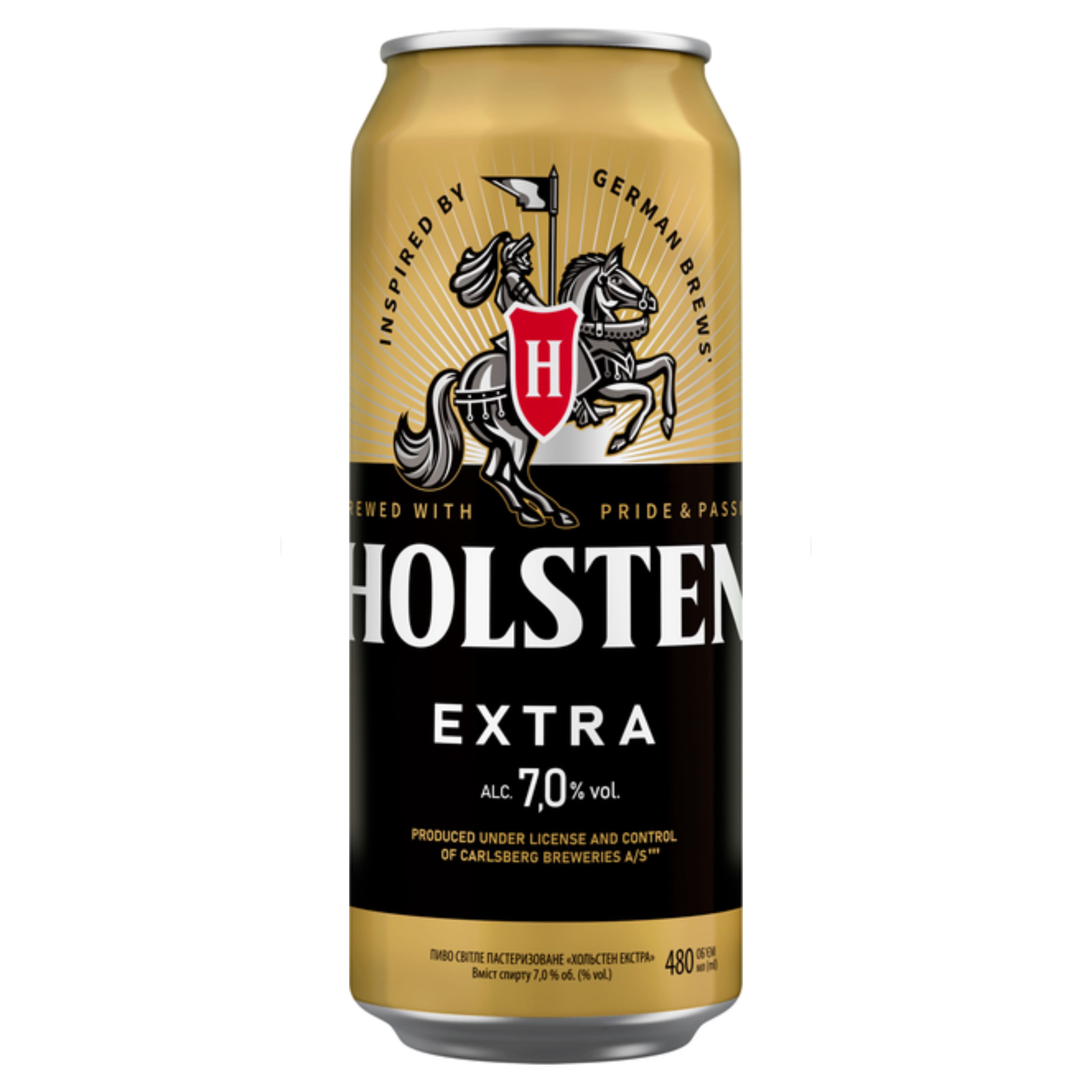 Пиво Holsten Extra світле 7% 0.48 л з/б