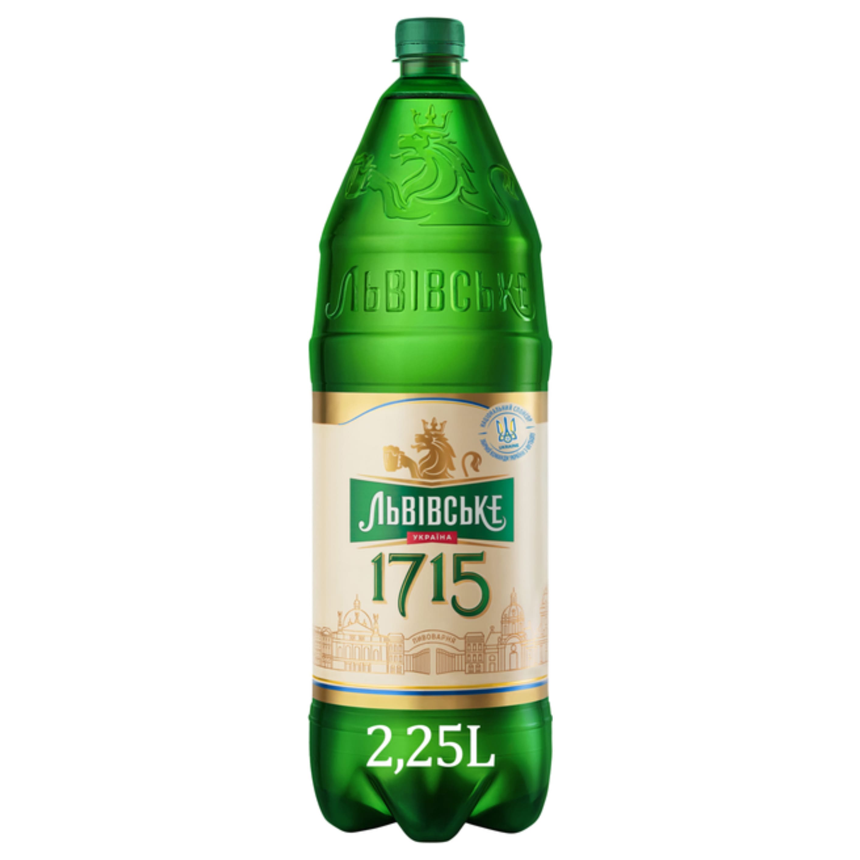 Пиво Львівське 1715 світле 4.5% 2.25 л ПЕТ
