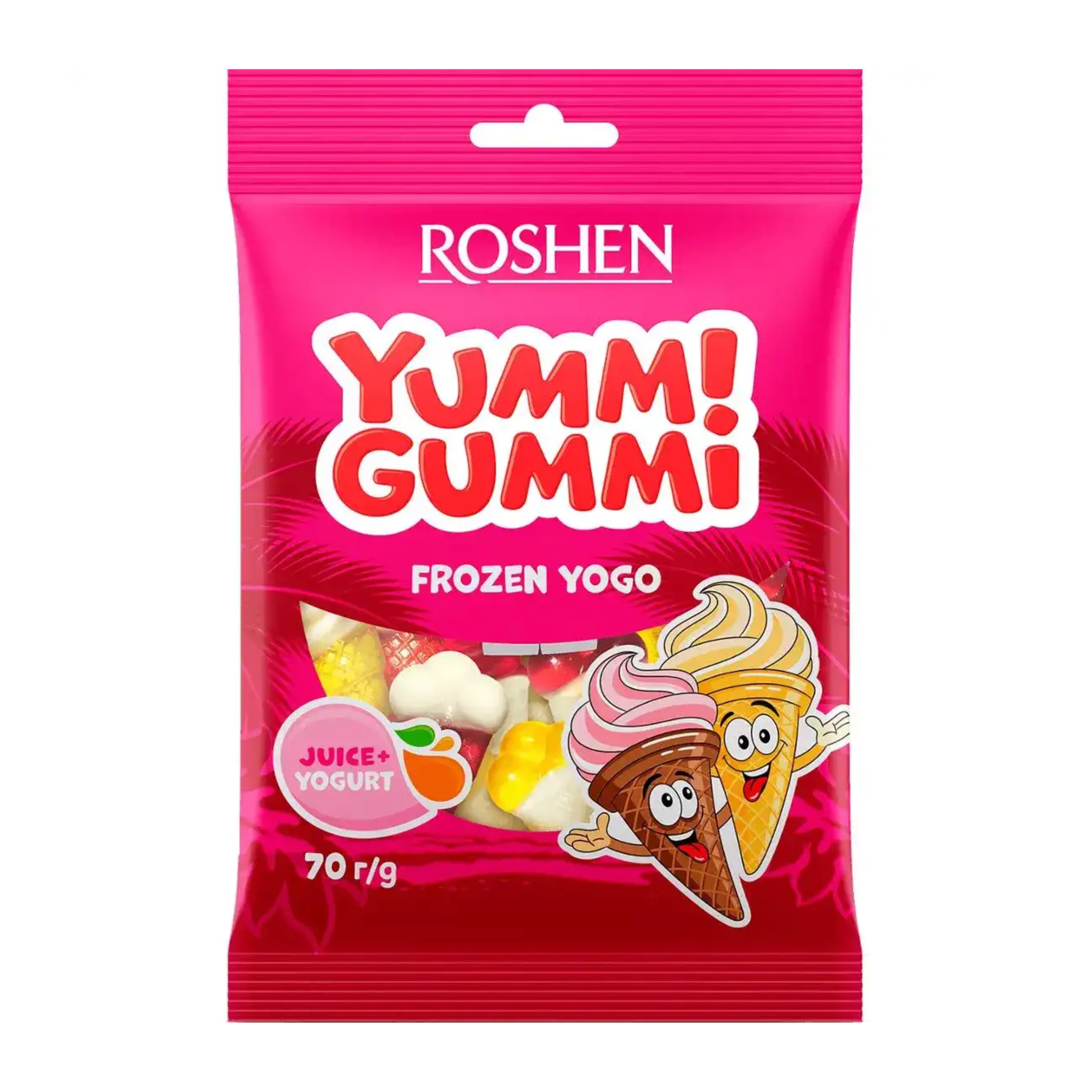 Цукерки Рошен Yummi Gummi Frozen Yogo 70г