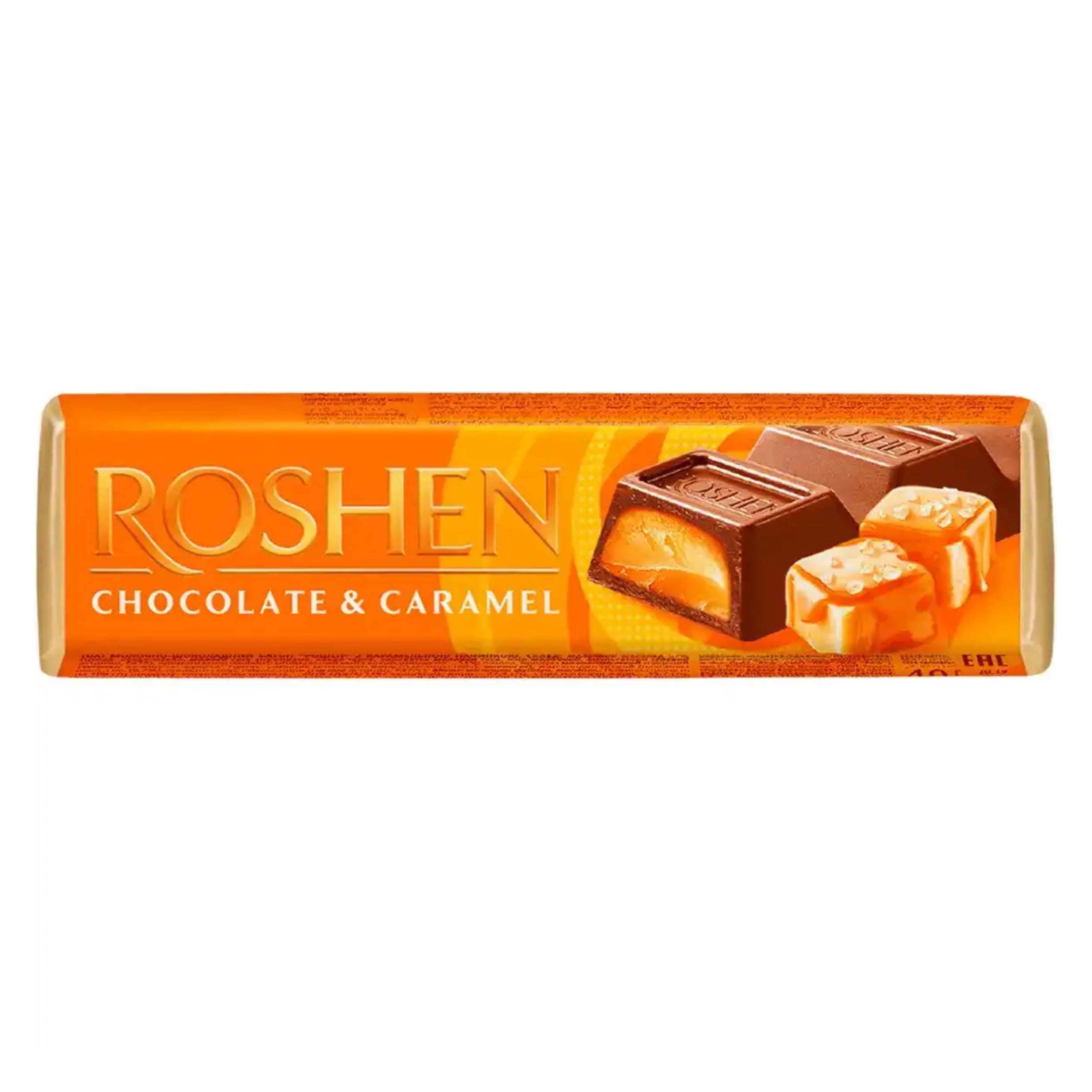 Батончик шоколад ROSHEN карамель начинка 40г