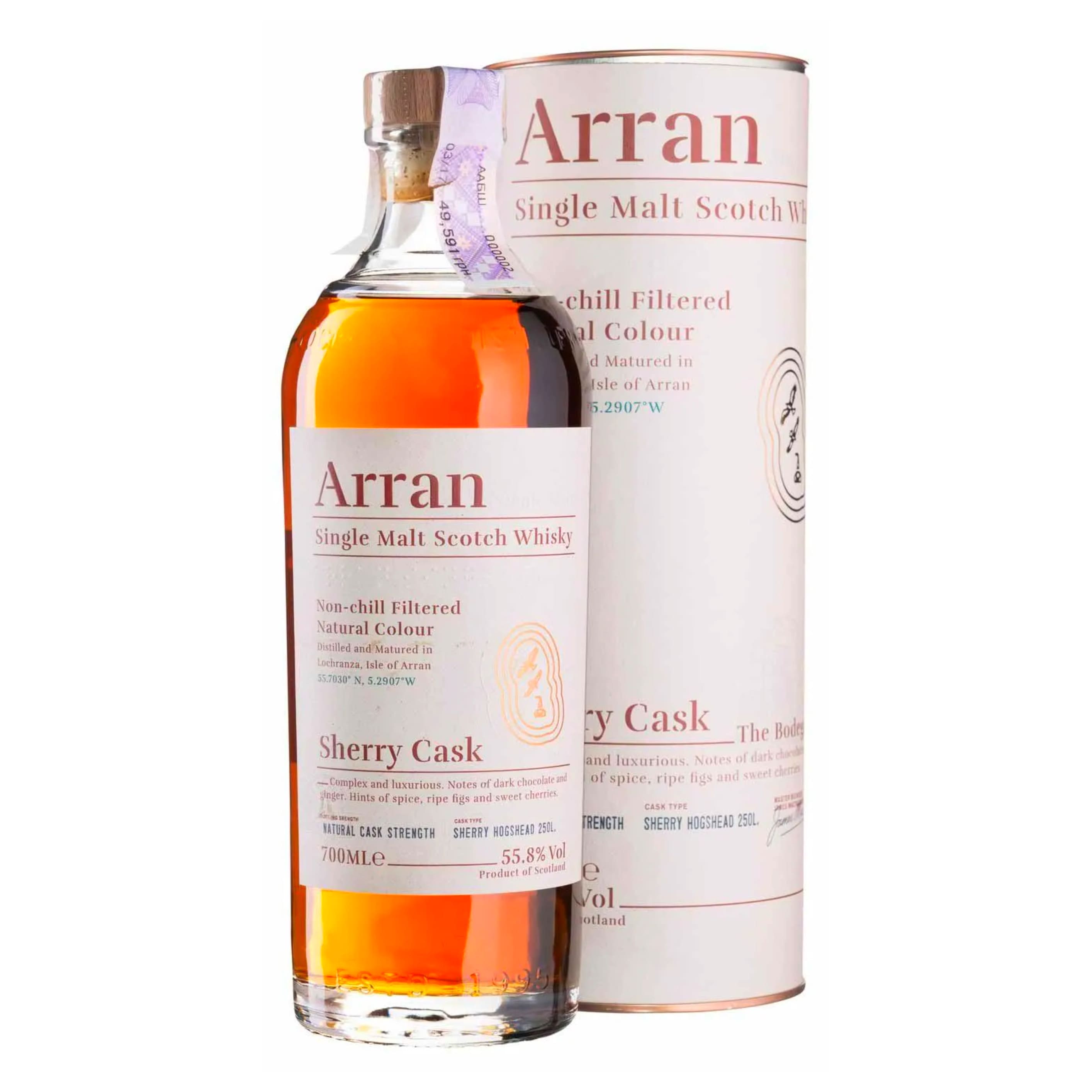 Віскі Arran Sherry Cask 55.8% 0.7 л tube