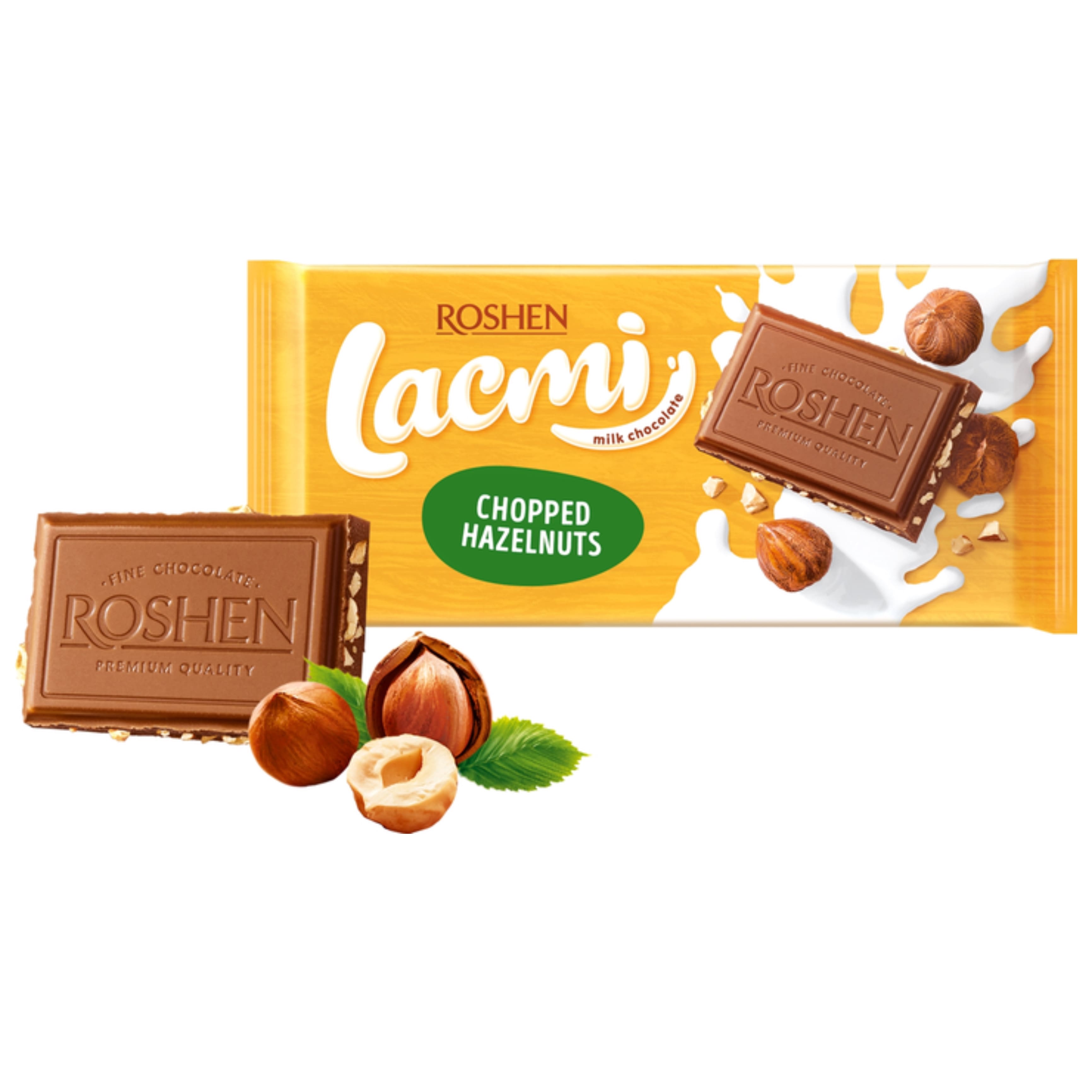 Шоколад Lacmi молочний подріб ліс горіх 90г