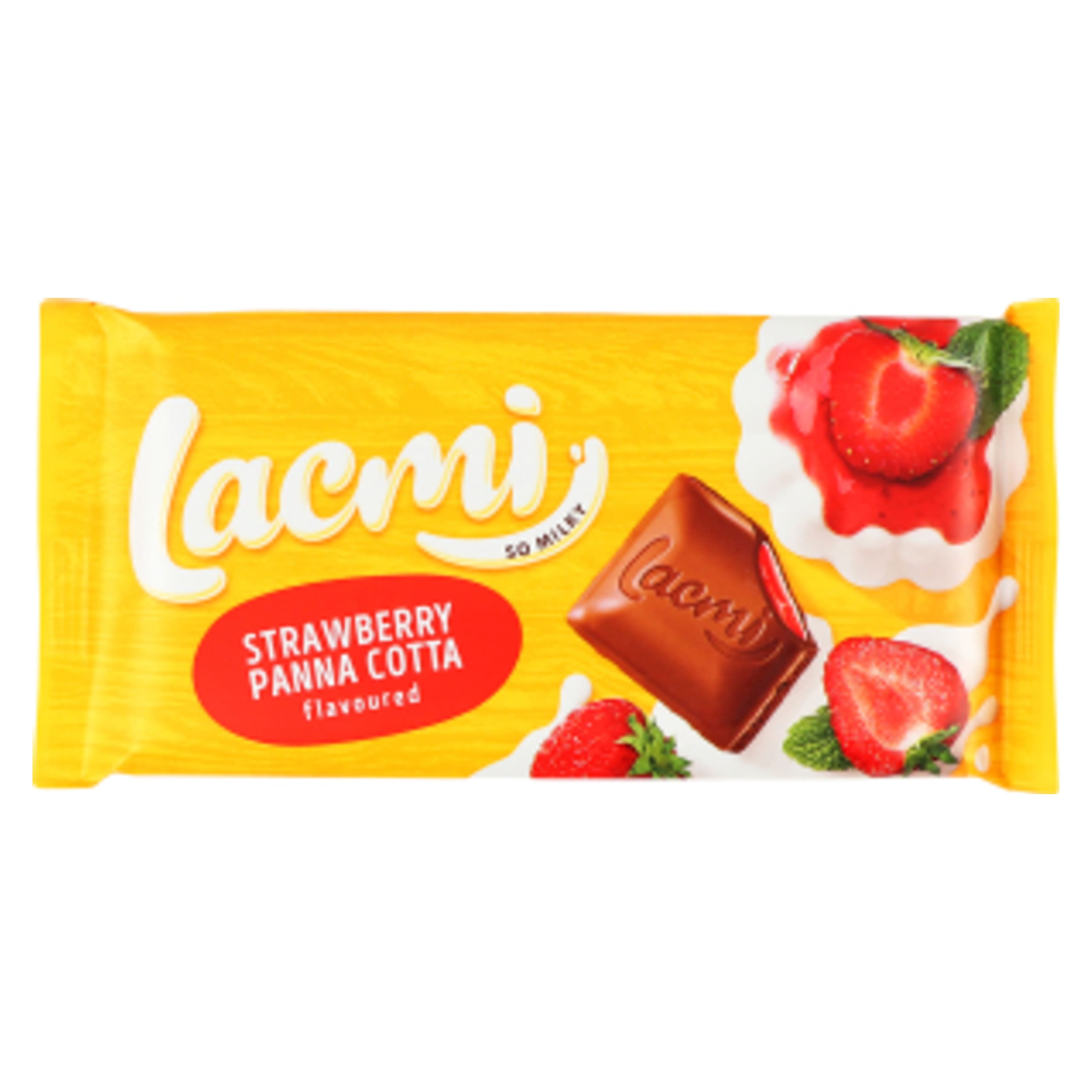 Шоколад Lacmi молочний Полунична панакота 90г