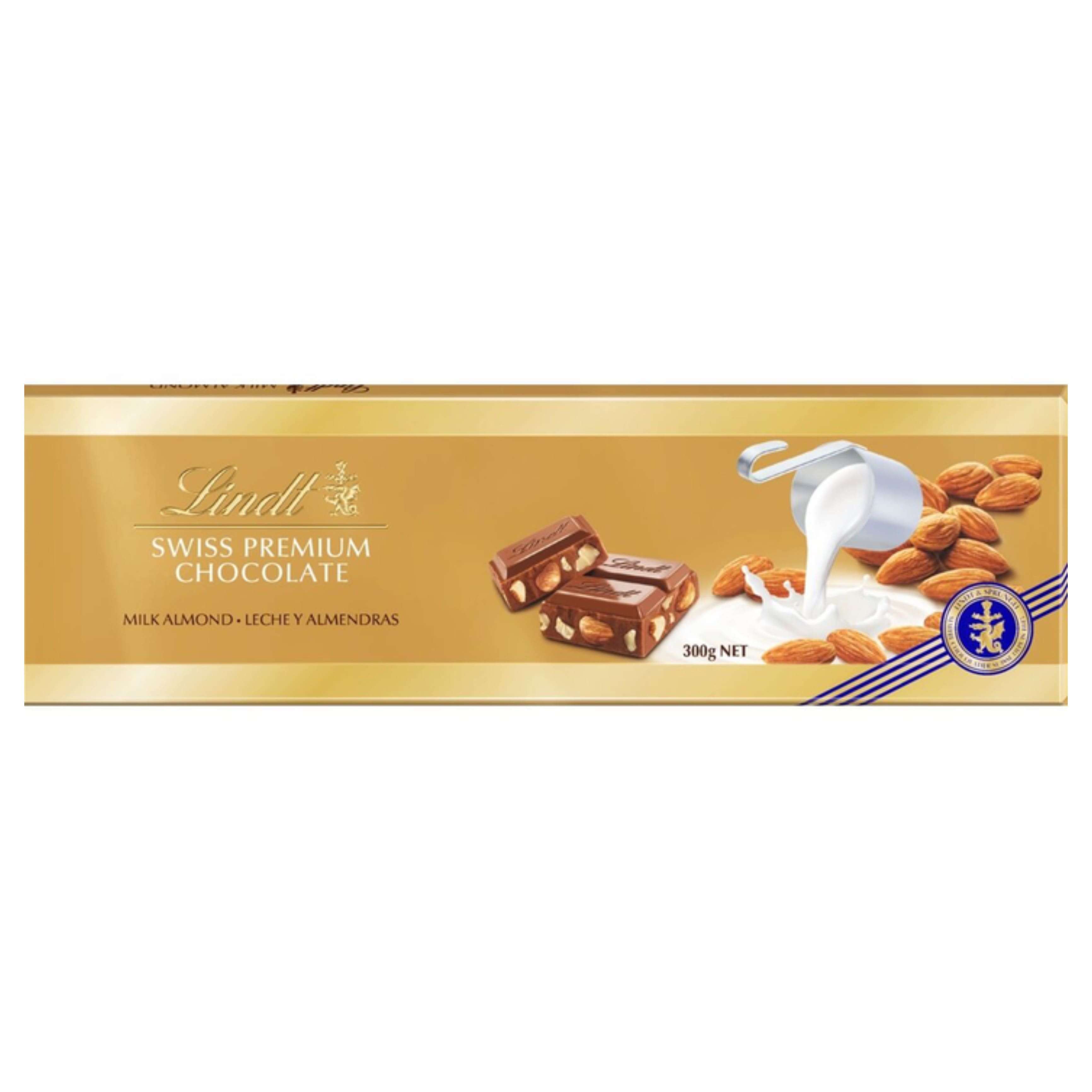 Шоколад LINDT Gold Tablets молочний з мигдалем 300г