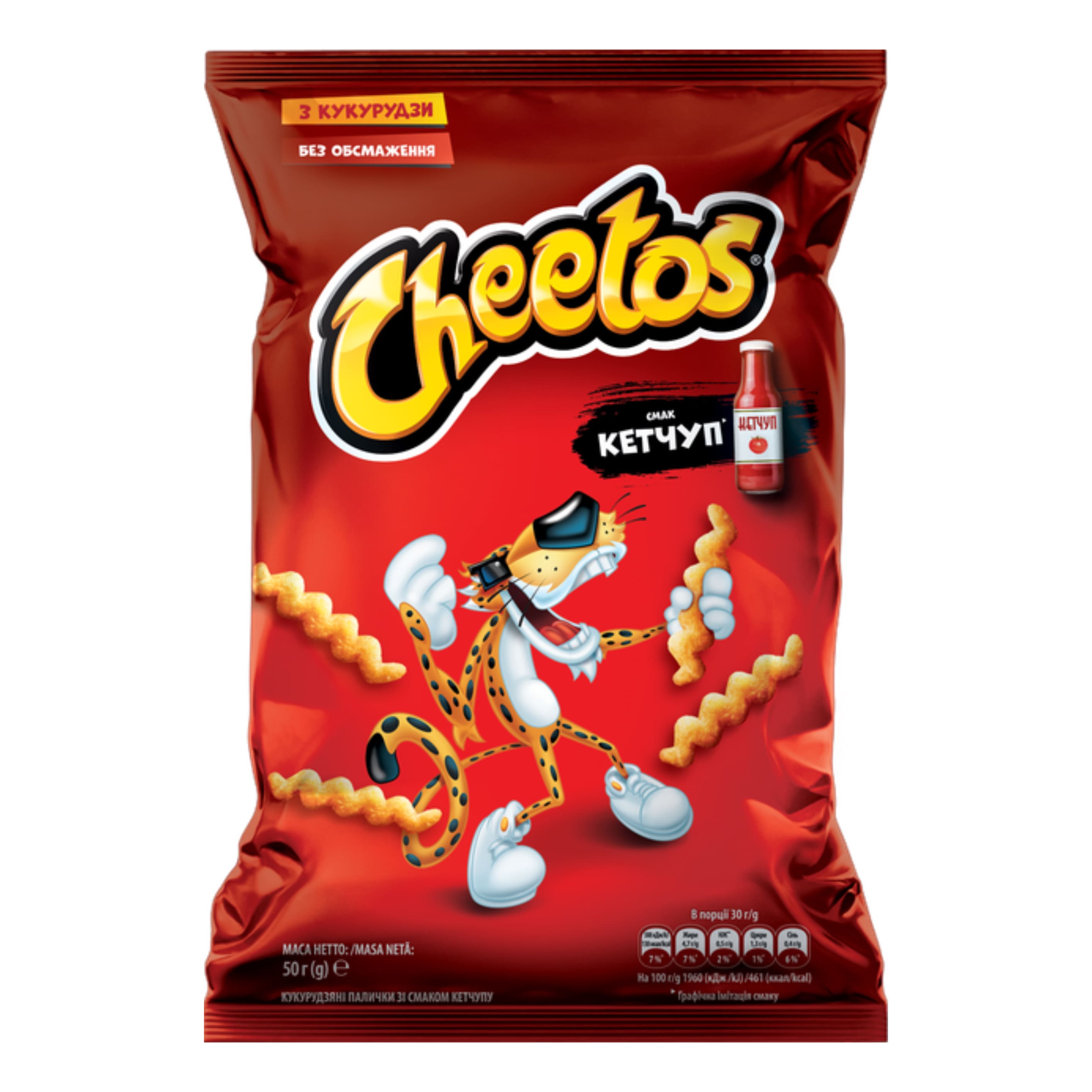 Кукурудзяні палички зі смаком кетчупу, ТМ Cheetos 50 г