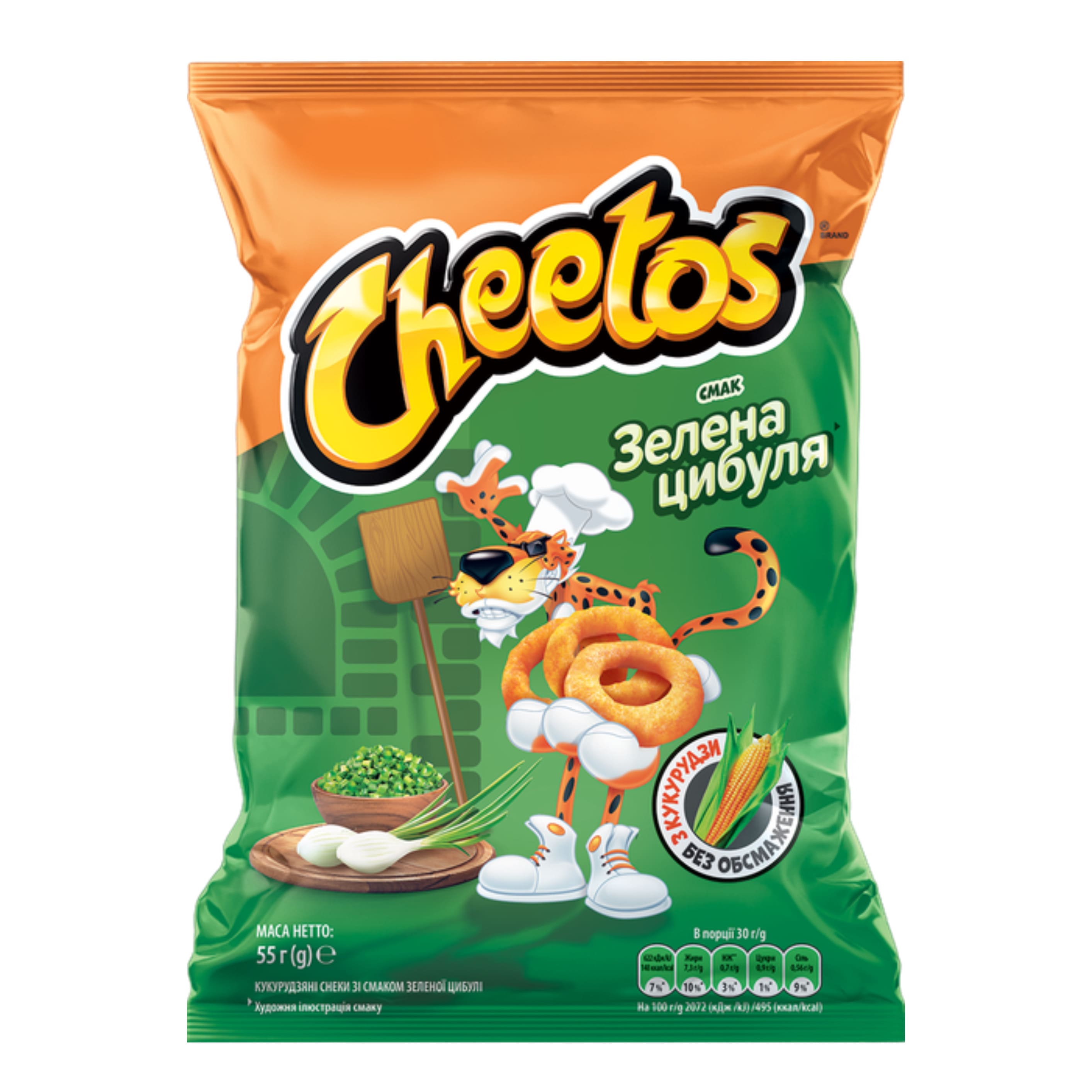 Кукурудзяні снеки зі смаком зеленої цибулі, ТМ Cheetos 55 г