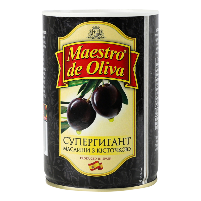 Маслини Maestro De Oliva Gigant з/кіст з/б 425г