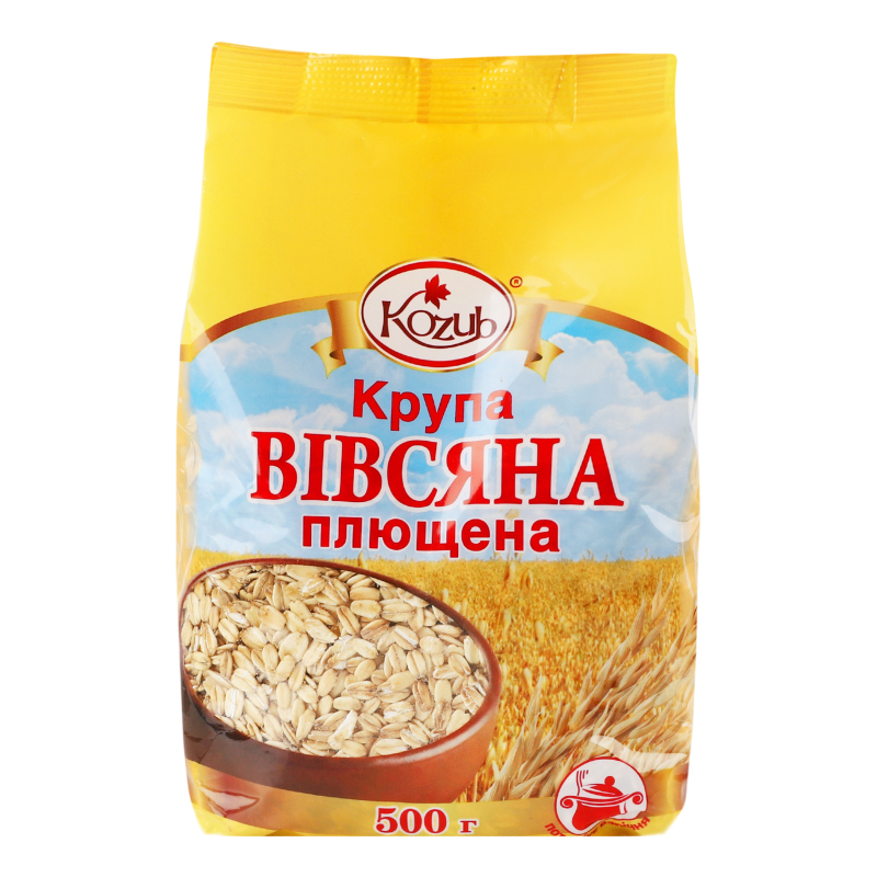 Крупа вівсяна Козуб плющена пакет 500г