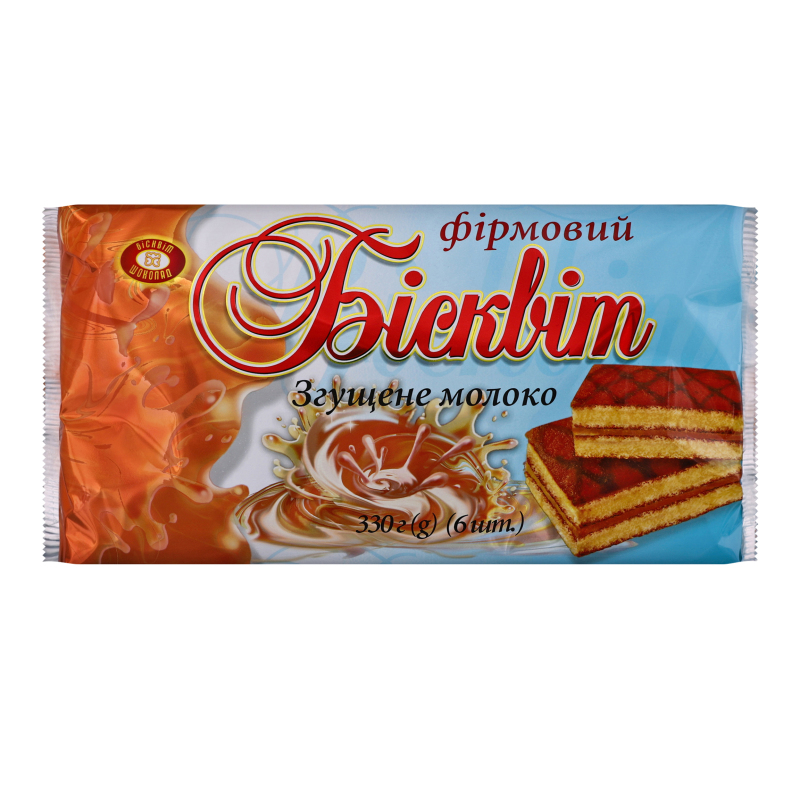 Бісквіт ФІРМОВИЙ ХБФ згущене молоко 330г