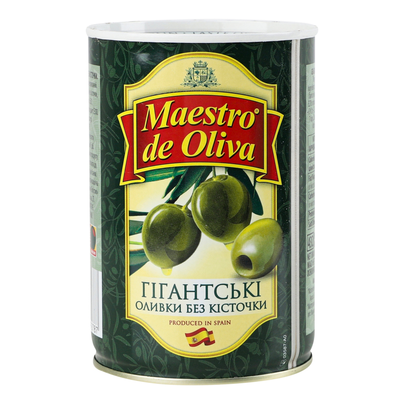 Оливки Maestro De Oliva б/кіст Gigant ж/б 420г
