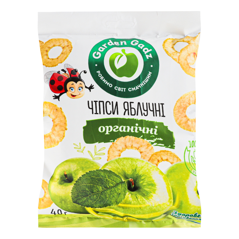 Чіпси яблучні Garden Gadz органічні 40г