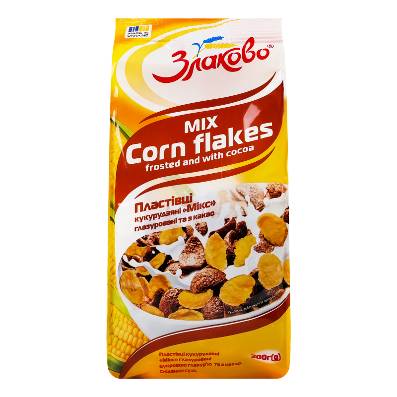 Пластівці екструзійні Zlakovo Мікс глазуровані з какао 300г