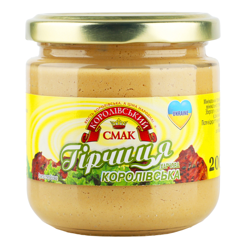 Гірчиця Королівська Королівський Смак скло 200г