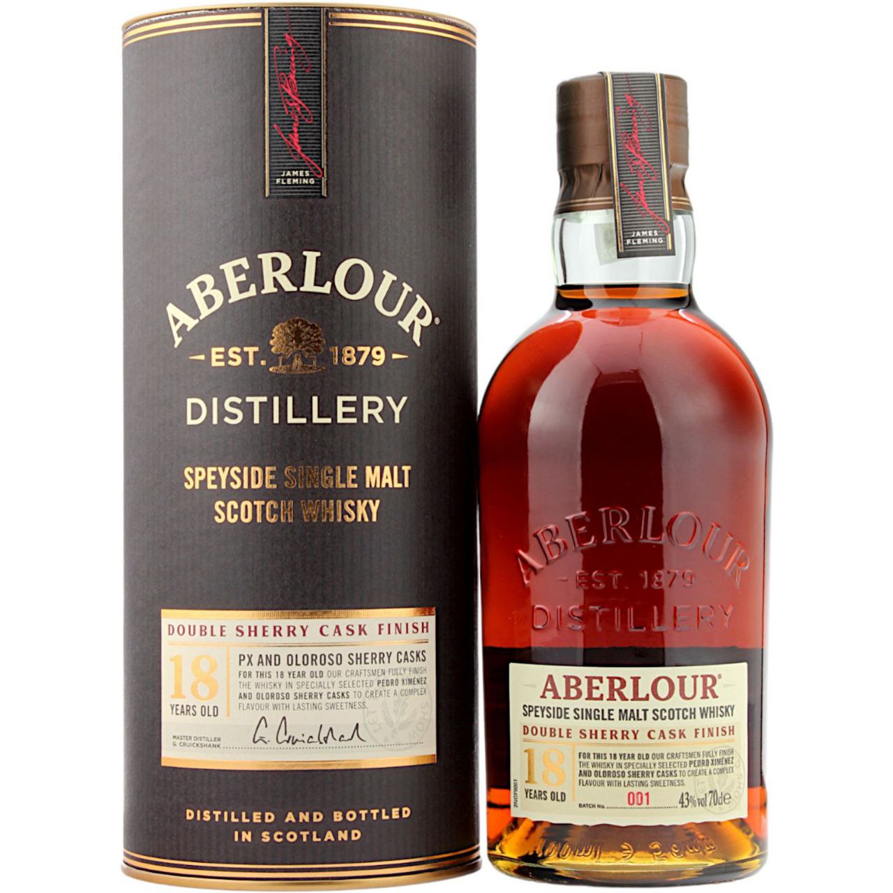 Віскі Aberlour 18 y.o. Double Sherry Cask Finish 43% 0.7 л