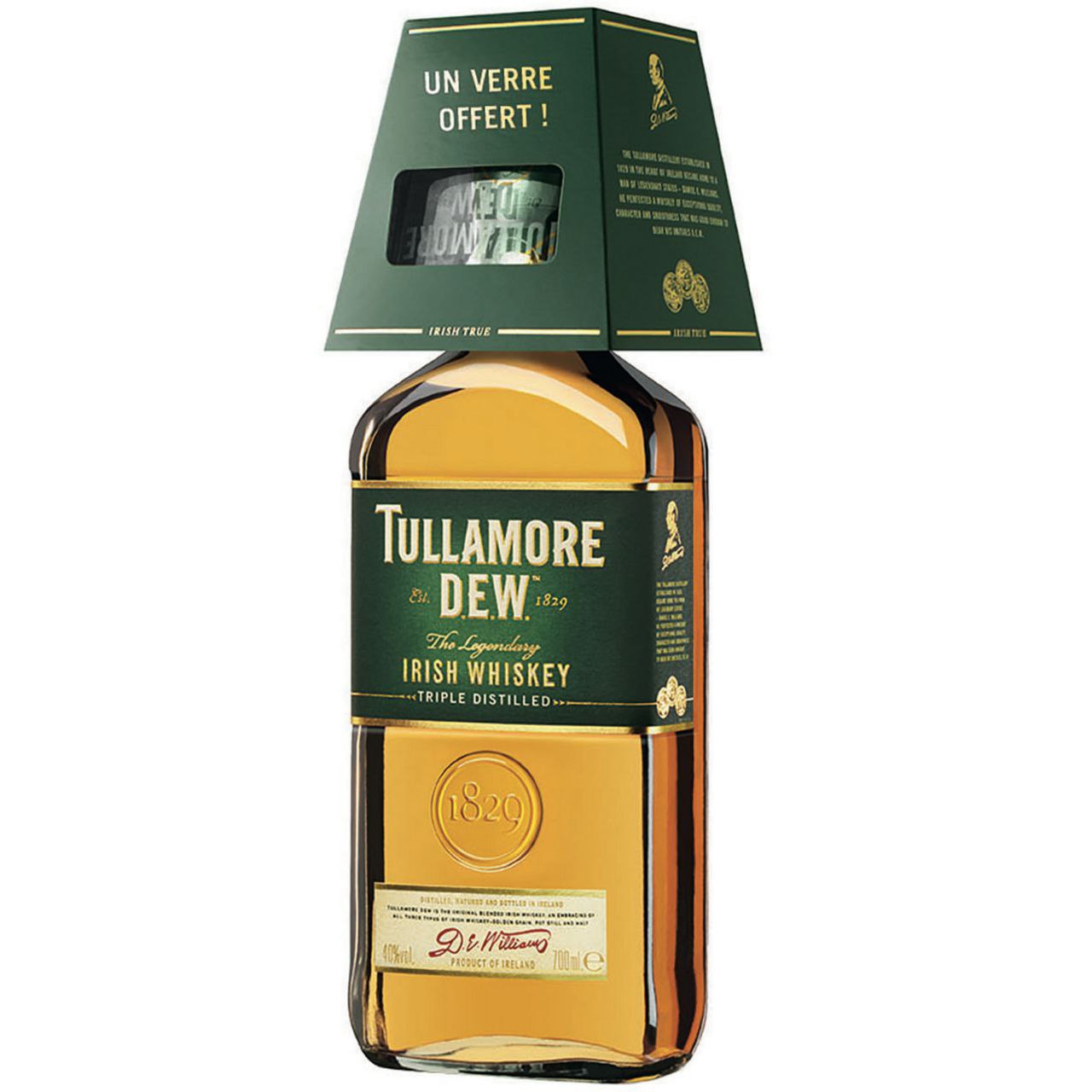 Віскі Tullamore Dew Original 40% 0.7 л + 1 склянка