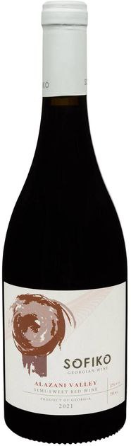 Вино Sofiko Alazani Valley напівсолодке червоне 12.5% 0.75 л