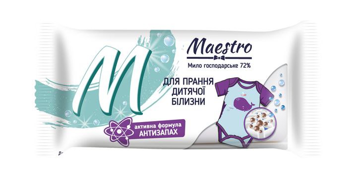 Мило господарське тверде Maestro для дитячої білизни 72% 125г