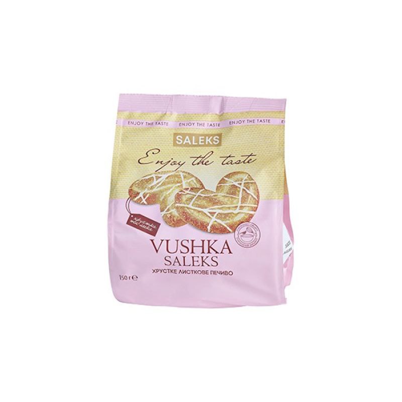 Печиво листкове Вушка Салекс з декором 150г стабіло