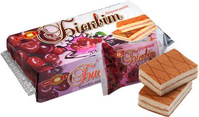 Бісквіт ФІРМОВИЙ ХБФ коктейль Вишня вершки 330г