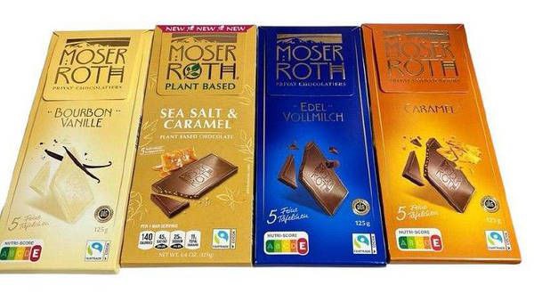 Шоколад Moser Roth в асортименті MIX 4 in Box 125г