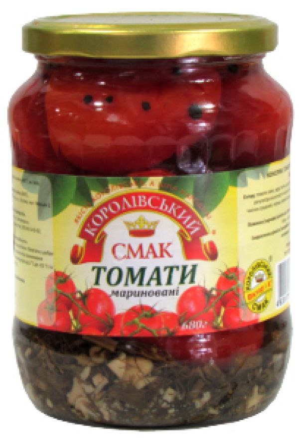 Томати мариновані Королівський Смак скло 680г