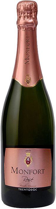 Вино ігристе Casata Monfort Brut Rose Trento DOC сухе рожеве 12.5% 0.75 л