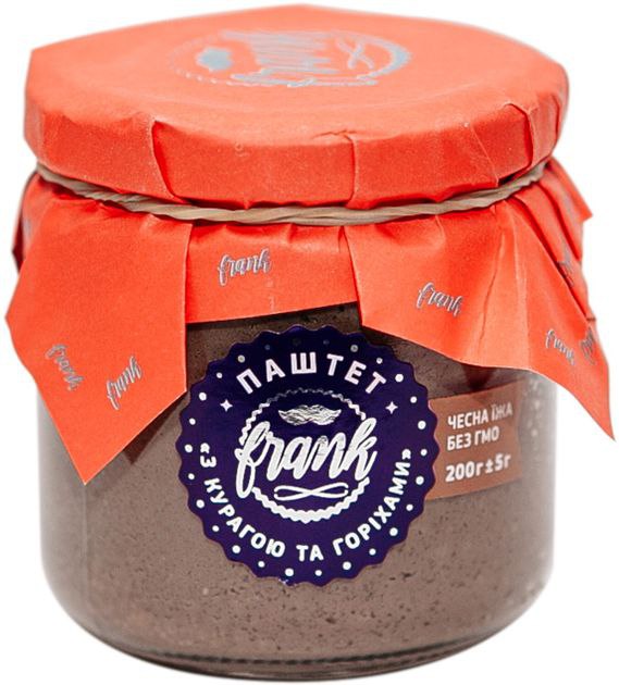 Паштет З курагою та горіхами FRANK скло 200г
