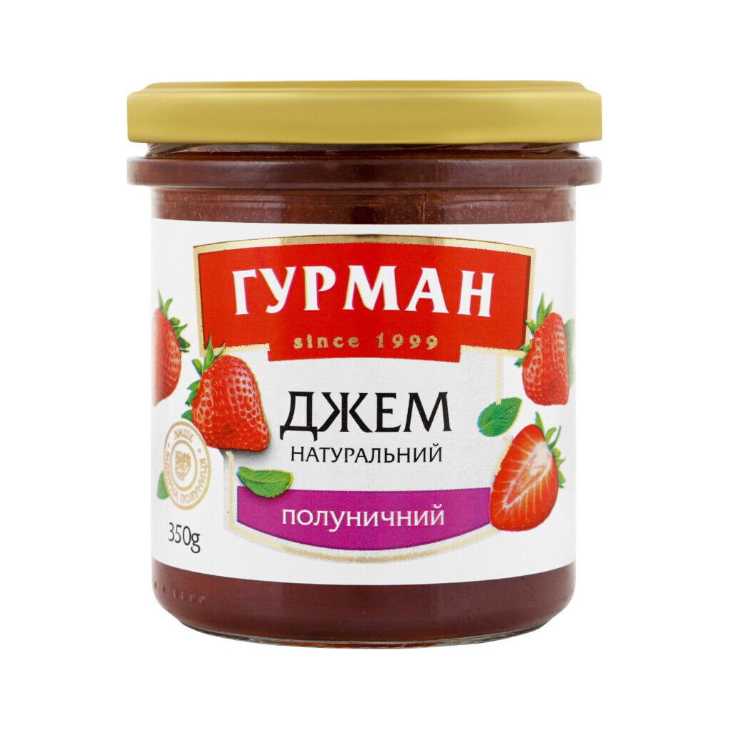 Джем полуничний Гурман 360г