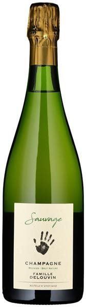 Шампанське Famille Delouvin Sauvage Meunier Brut Nature AOC сухе біле 12% 0.75 л