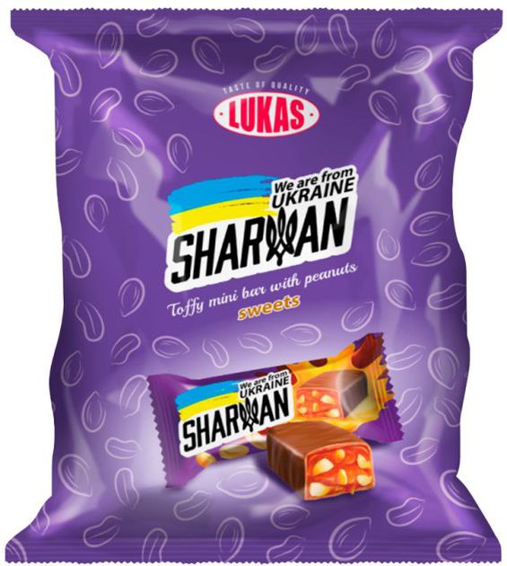 Цукерки Лукас Sharzan з корпусом типу ірису та глазуровані 1кг