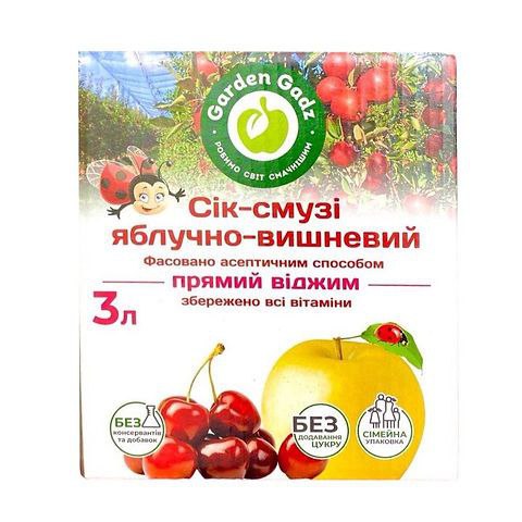 Сік-смузі Garden Gadz Яблучно-вишневий 3 л bag-in-box