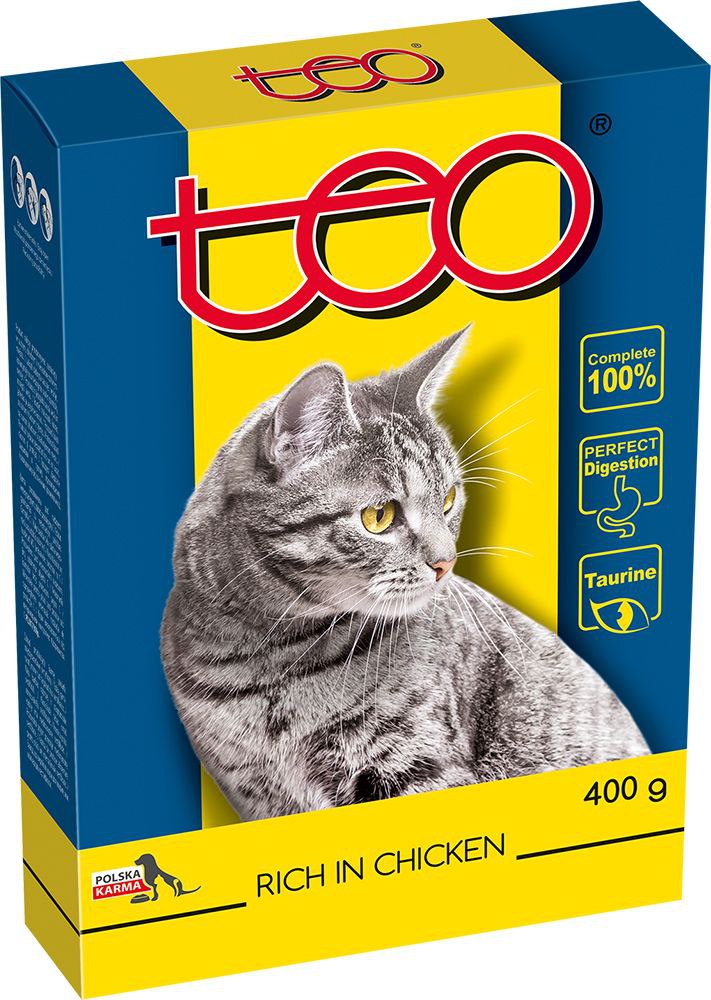 Корм для котів ТЕО птиця сухий 400г