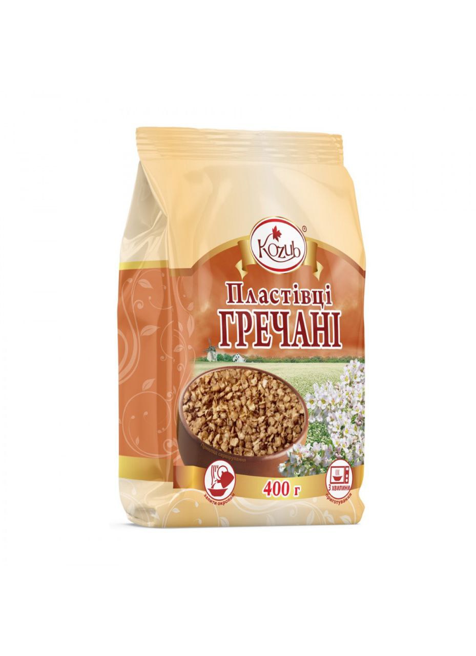 Пластівці гречані Козуб пакет 400г