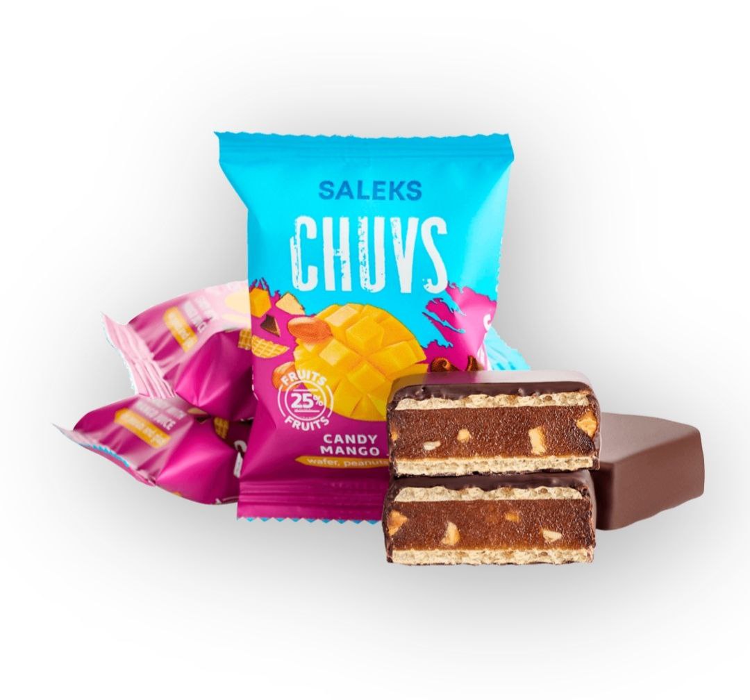 Цукерки Чавз з яблучним пюре соком манго та смаженим арахісом 1.4кг