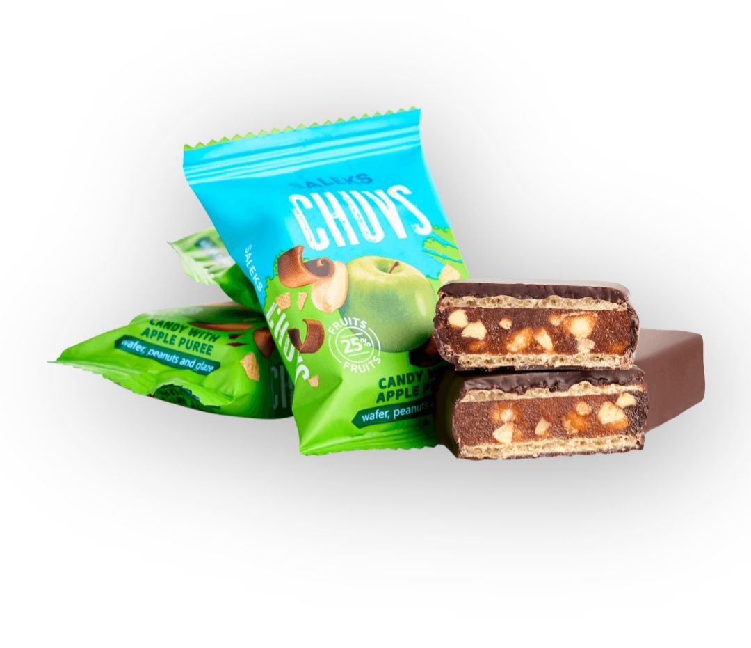 Цукерки Чавз з яблучним пюре та смаженим арахісом глазуровані 1.4кг