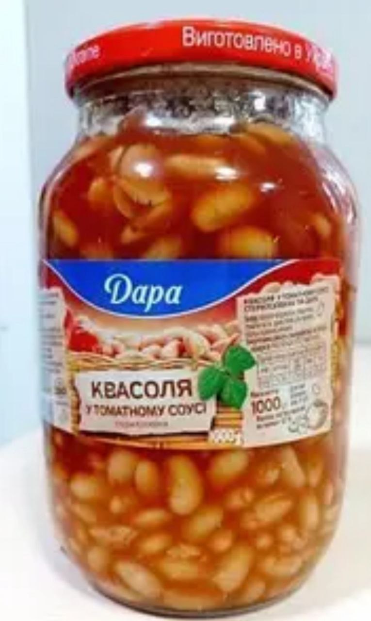 Квасоля в томатному соусі Дара 1000г