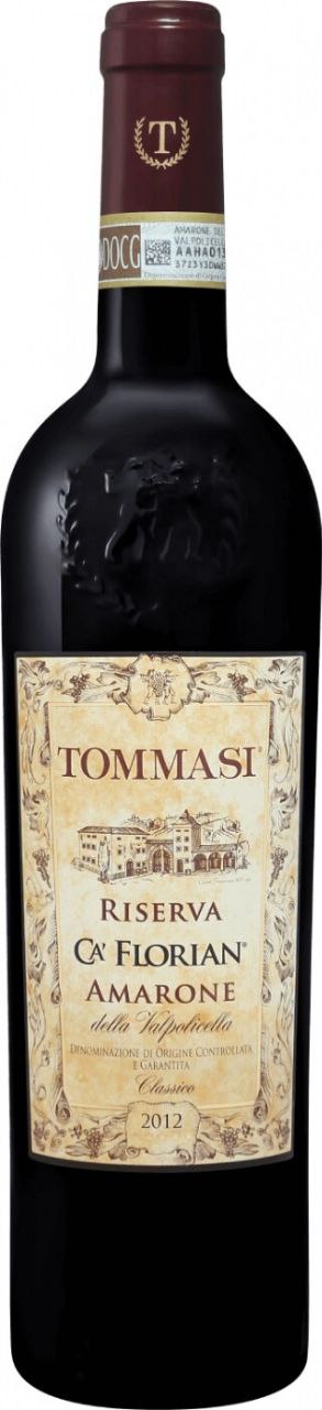 Вино Tommasi. Амароне делла Вальполічелла Ризерва Ка`Флорьян 2012 чер 0,75л 15,5%