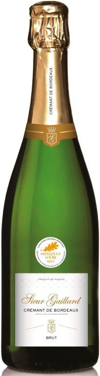 Вино ігристе Sieur Gaillard Crеmant de Bordeaux Brut сухе біле 12% 0.75 л 