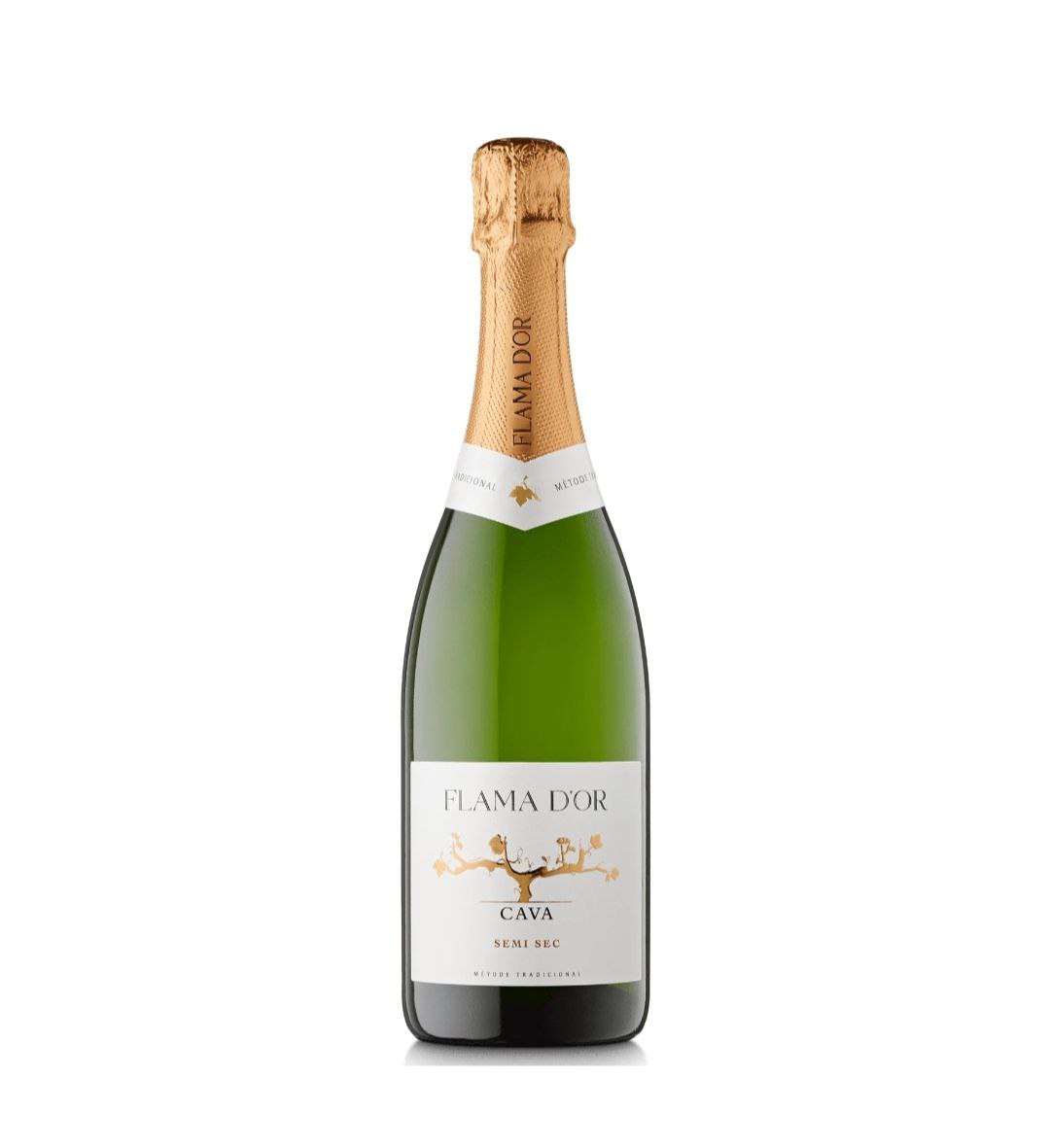 Вино ігристе Flama d'Or Cava Cava Brut Semi Secо н/сухе біле 11.5%  0.75 л 