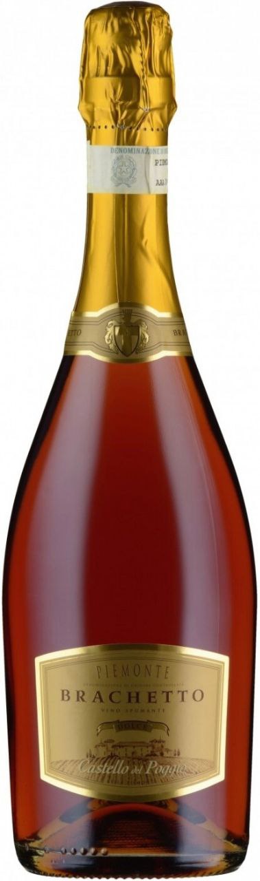 Вино ігристе Castello del Poggio Brachetto Piemonte солодке рожеве 7% 0.75 л 