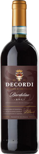 Вино Decordi. Бардоліно 2021 чер 0,75л 12,5 % 