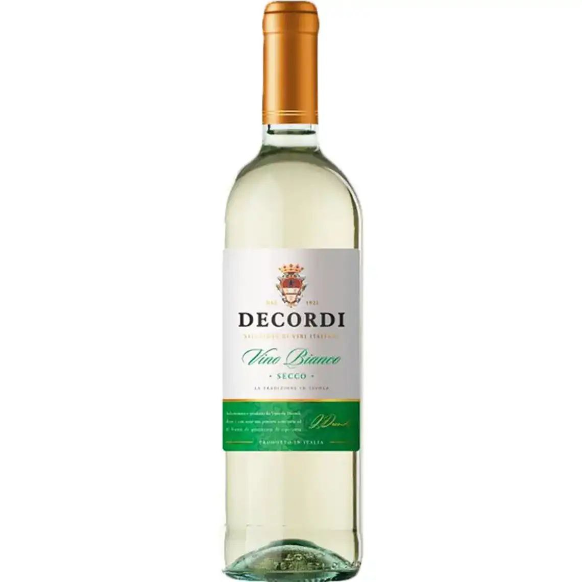 Вино Decordi Bianco Secco сухе біле 10.5% 0.75 л